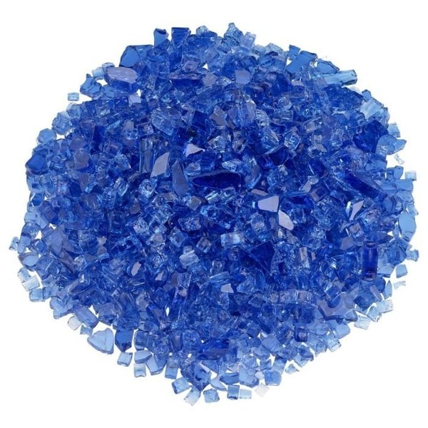 American Fire Glass 1/4 in Cobalt Blue Fire Glass, 10 Lb Bag AFF-COBL-10